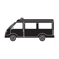 Ambulance car vector black icon. Vector illustration emergency car on white background. Isolated black illustration icon of ambulance emergency.