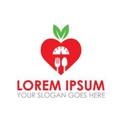 healthy food vector , diet logo