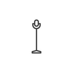 Stage microphone line icon
