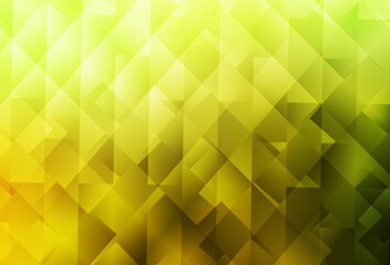 Light Green, Yellow vector template with rhombus.
