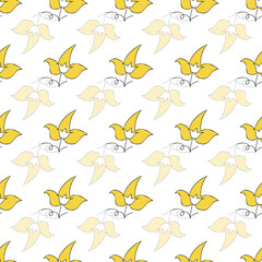 Vector white background Brittany celtic, Breton trational folklore symbols seamless pattern. Seamless pattern background