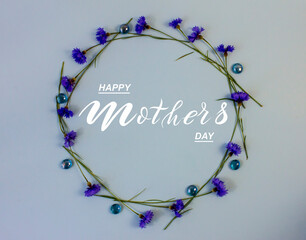 Fototapeta premium Happy mother's day! Flat Lay, Banner, Congratulations on Mother's Day