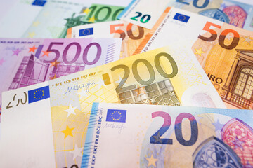Money background. Euro texture. Financial concept.