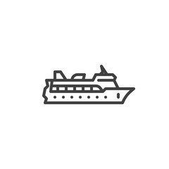 Cruise ship line icon