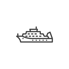 Obraz premium Cruise ship line icon