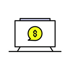 finance presentation Illustration. modern simple vector icon, flat graphic symbol in trendy flat design style. wallpaper. lockscreen. pattern. frame, background, backdrop, sign, logo.