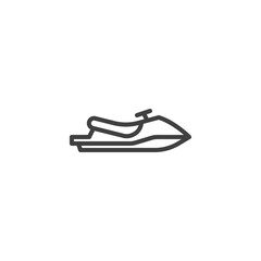 Jet Ski line icon