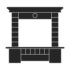 Heater electric vector black icon. Vector illustration heater electric on white background. Isolated black illustration icon of home boiler.