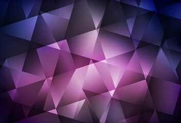 Dark Purple vector triangle mosaic template.