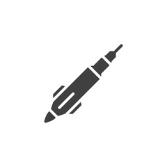 Space rocket vector icon