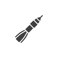 Spaceship rocket vector icon