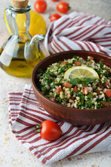 Traditional tabbouleh salad