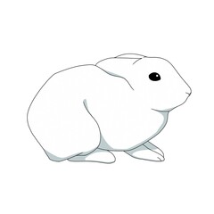 ウサギ　おすわり