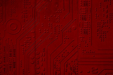 Red geometric patterned concrete wall