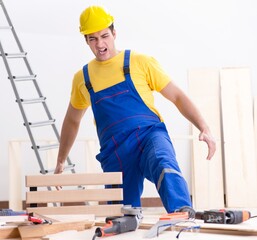 Floor repairman disappointed with his work