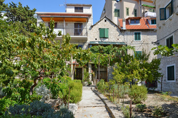 Fototapeta na wymiar An old house in the old town of Split, a city in Croatia.