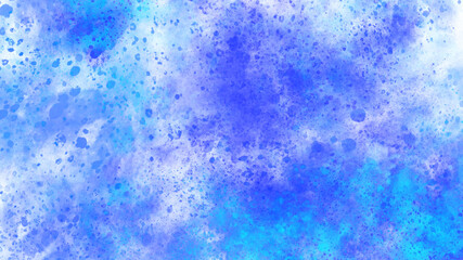 青の水彩の筆の跡、グランジ、背景素材、テクスチャ