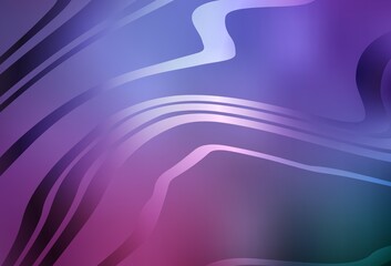 Light Purple, Pink vector template with bent lines.