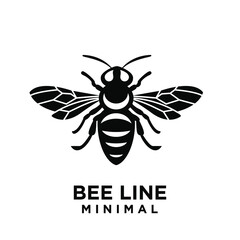 minimal big hornet bee vintage vector premium logo