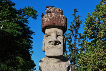 The statue in the center of Santiago, Chile