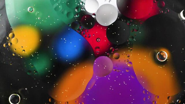 Oil abstractions, space landscapes 
