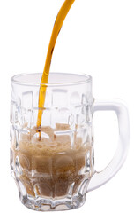 glass of dark beer isolated