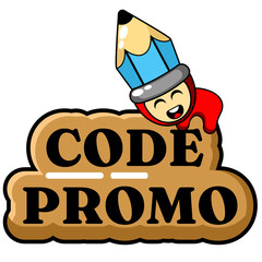 cartoon illustration
Mascot pencil promo code characters, perfect for advertising or promotion