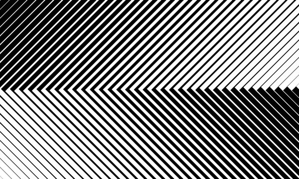 Abstract monochrome background with transition lines. Optical illusion effect with blend.