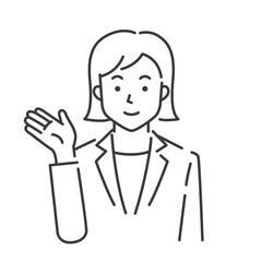 案内する女性社員