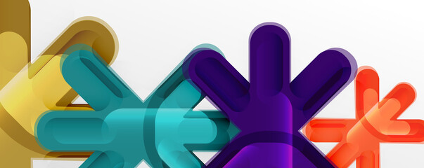 Fototapeta premium Abstract glossy crosses background for business or technology presentations, internet posters or web brochure covers