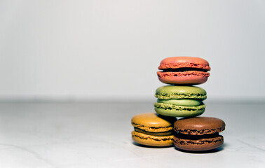 Delicious Sweet Colorful Macarons 