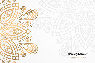Vector islamic gold background with mandala