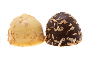 chocolate candies with mango isolated