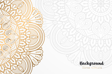 Vector islamic gold background with mandala