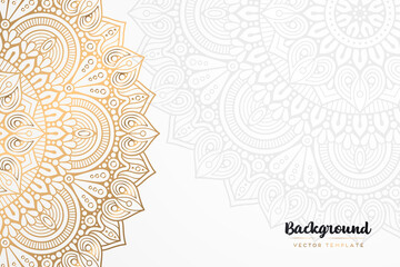 Vector islamic gold background with mandala