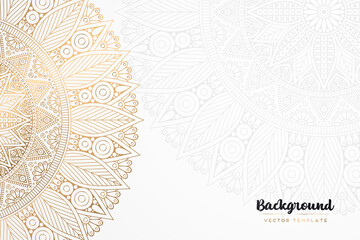 Vector islamic gold background with mandala