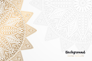 Vector islamic gold background with mandala