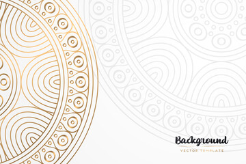 Vector islamic gold background with mandala