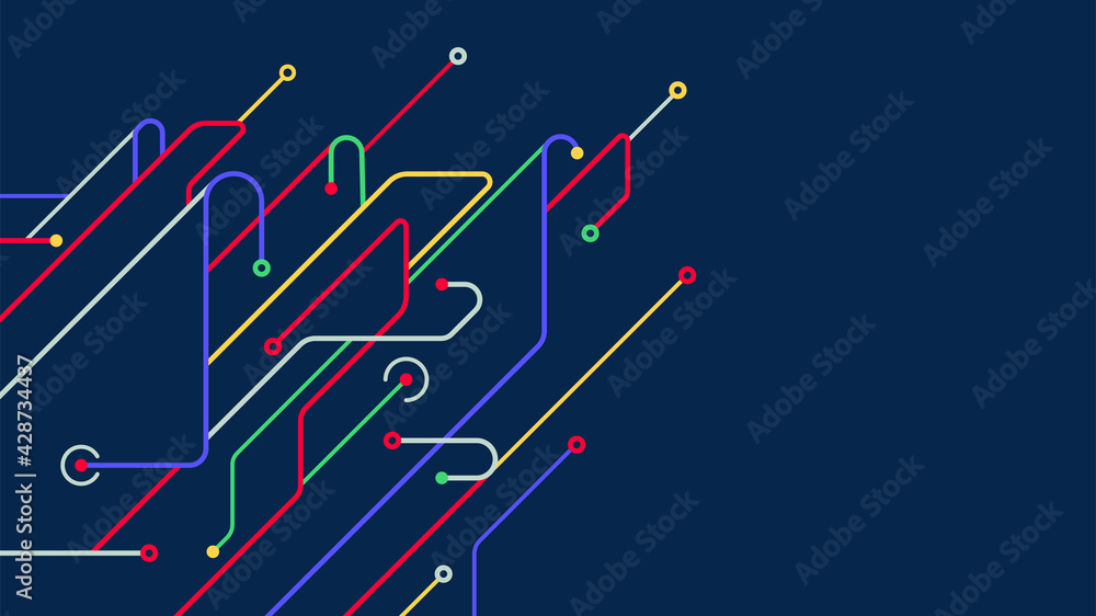 Poster digital geometric tech elements abstract background