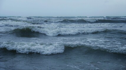 Das Mittelmeer während eines Gewitters.