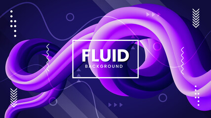 Modern liquid background with beautiful purple color shapes and light  Premium Vector