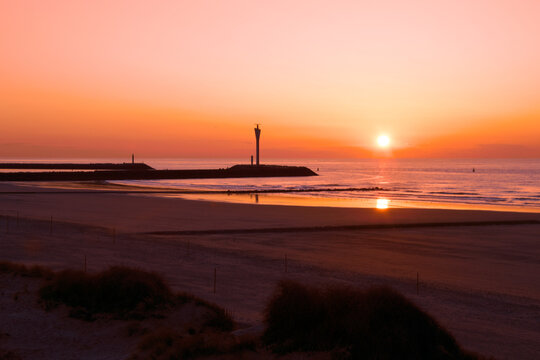 sunset on the beach