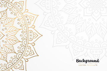 Vector islamic gold background with mandala