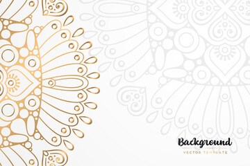 Vector islamic gold background with mandala