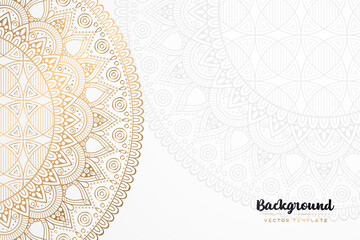 Vector islamic gold background with mandala
