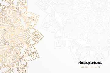 Vector islamic gold background with mandala