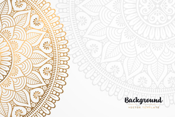 Vector islamic gold background with mandala