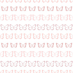 Vector butterfly cute seamless repeat pattern design background