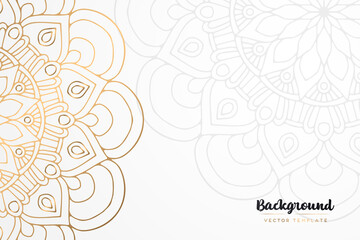 Vector islamic gold background with mandala