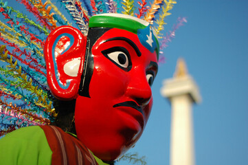 Ondel-ondel the traditional giant puppet from Jakarta - Indonesia